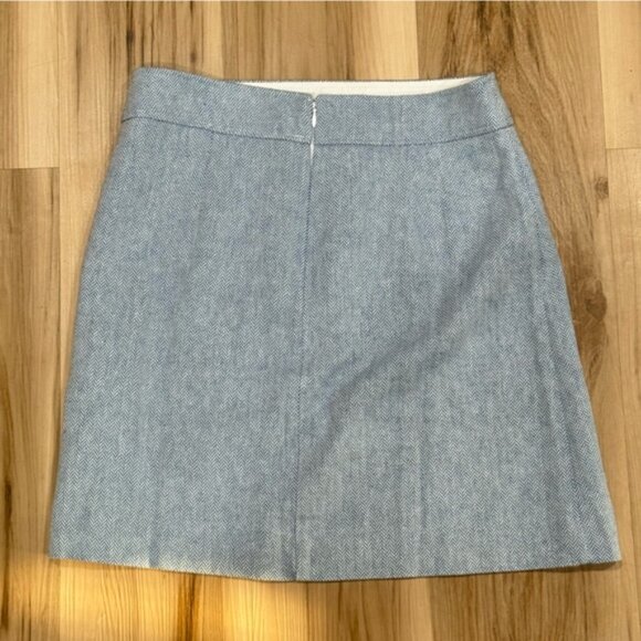 NEW J Crew Herringbone One Button Blazer and Mini Skirt Set Women’s 4 - Picture 8 of 9